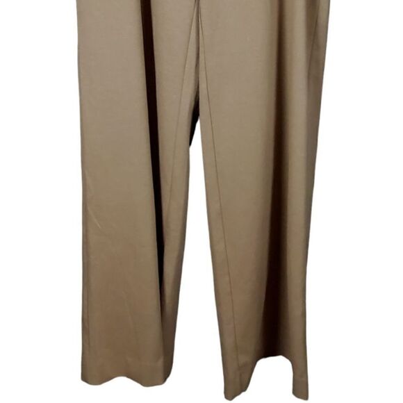 Spiegel Pants Size 14 Camel Beige Wide Leg Side Zip Workwear Flowy Vintage - Picture 3 of 10